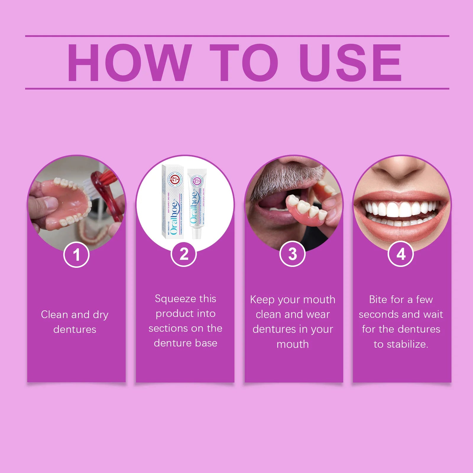 Thermoplastic Denture Adhesive Cushion Reduce Gum Pain Friction False Teeth Bonding Prosthesis Lasting Fixing Oral Care Products
