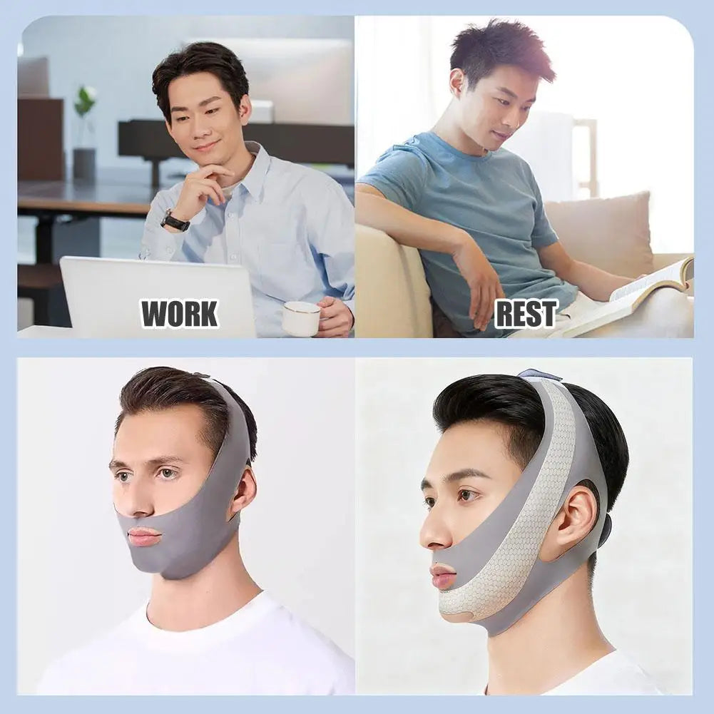 Facial Sculpting Tool For Men Full Face Lifting V-Face Bandage Lifting Improvement Of Nasolabial Folds Double Chin Sleep Mask
