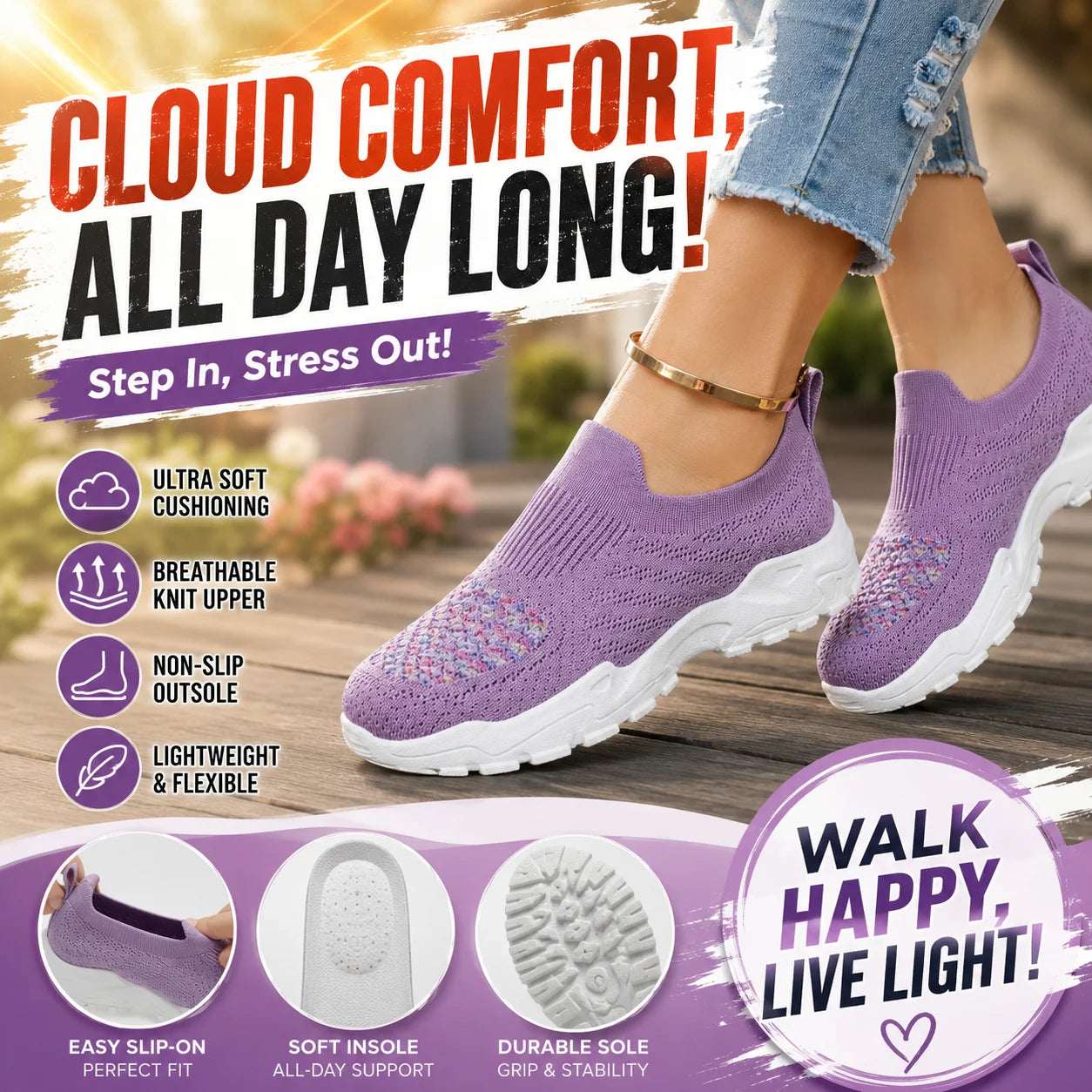 Women's sports shoes, comfortable and lightweight designed for daily casual wear fabric suitable for spring leisure