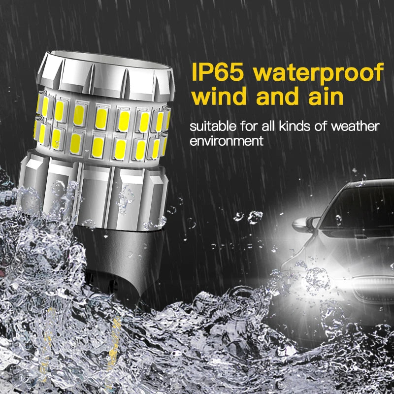 2pcs For JEEP Compass 2011 2012 2013 2014 2015 2016 2017-2019 LED Reverse Light Blub Backup Lamp W21W 7440 T20 Canbus No Error