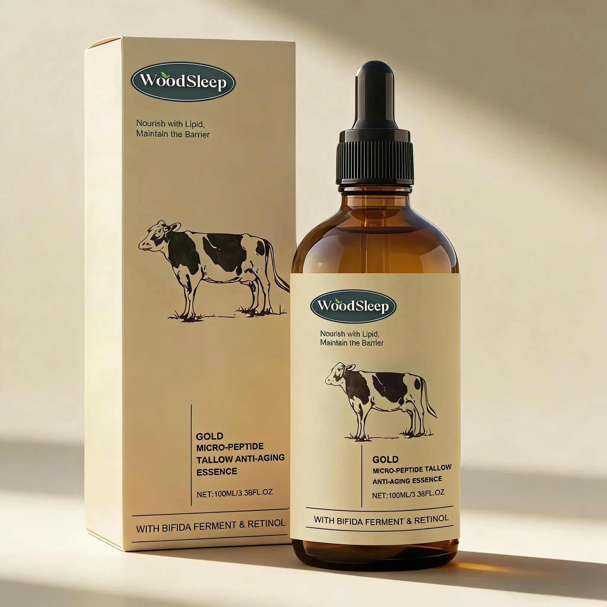 Beef Tallow Serum Anti-Wrinkle Shrinking Pores Tighten Loose Skin Reduce Fine Lines Hydrating Anti Aging Moisturizing Face Care