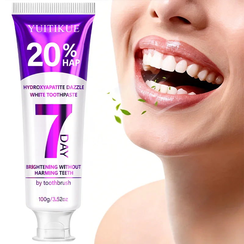 YUITIKUE Hydroxyapatite Toothpaste - Purple Formula, Refreshes Breath & Enhances Natural Tooth Shine, 100g