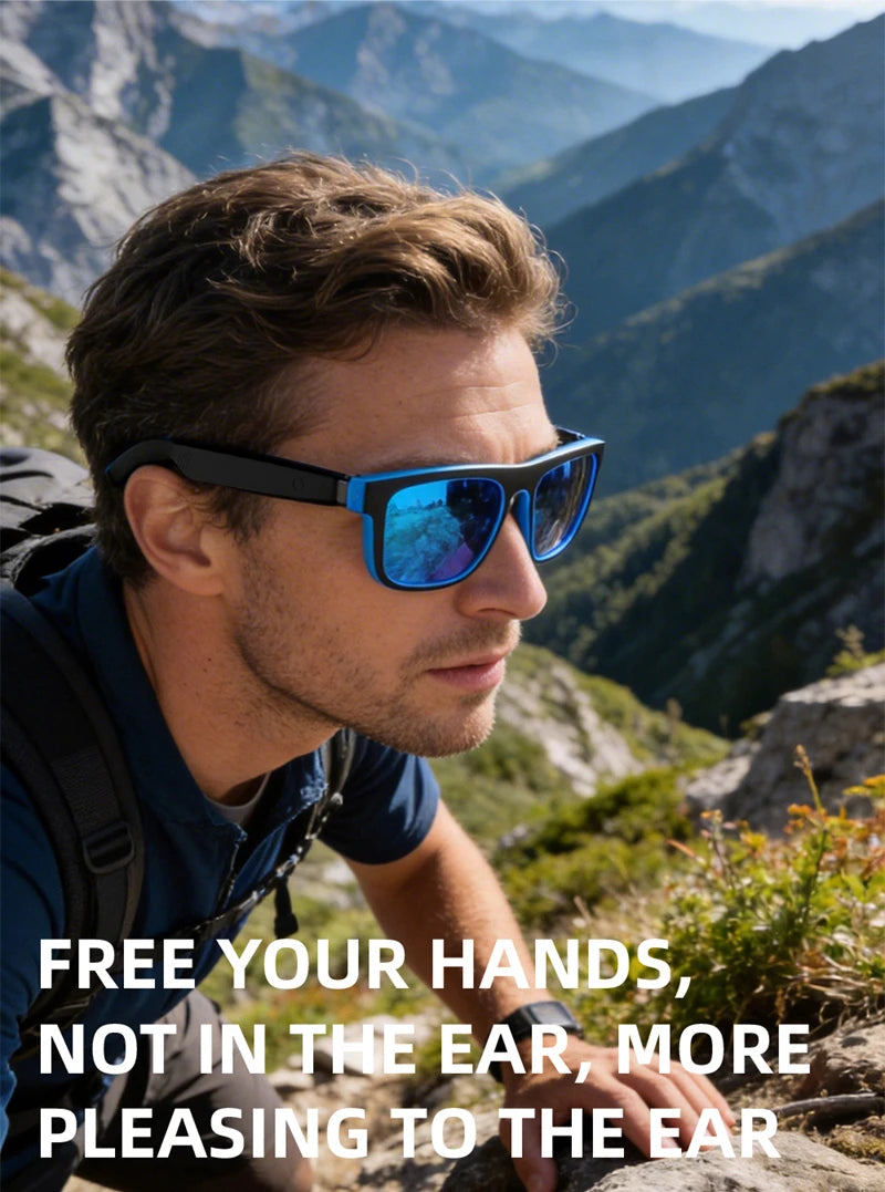 Lenovo AI Intelligent Sunglasses For Men And Women Polarized Anti Uv Sunglasses Air Conduction AI Intelligent Glasses
