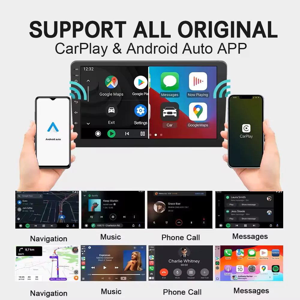 2in1 Wireless CarPlay Dongle Wireless Android Auto Adapter AI Smart Box Car Intelligent Systems For Car With Wired CarPlay