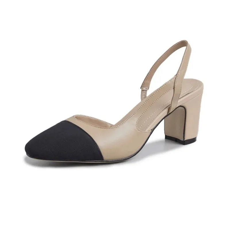2026 New Womens Shoes Fashion Square Head High Heeled Sandals for Woman Elegant French Casual Shoes Designer Shoes Zapatos Mujer