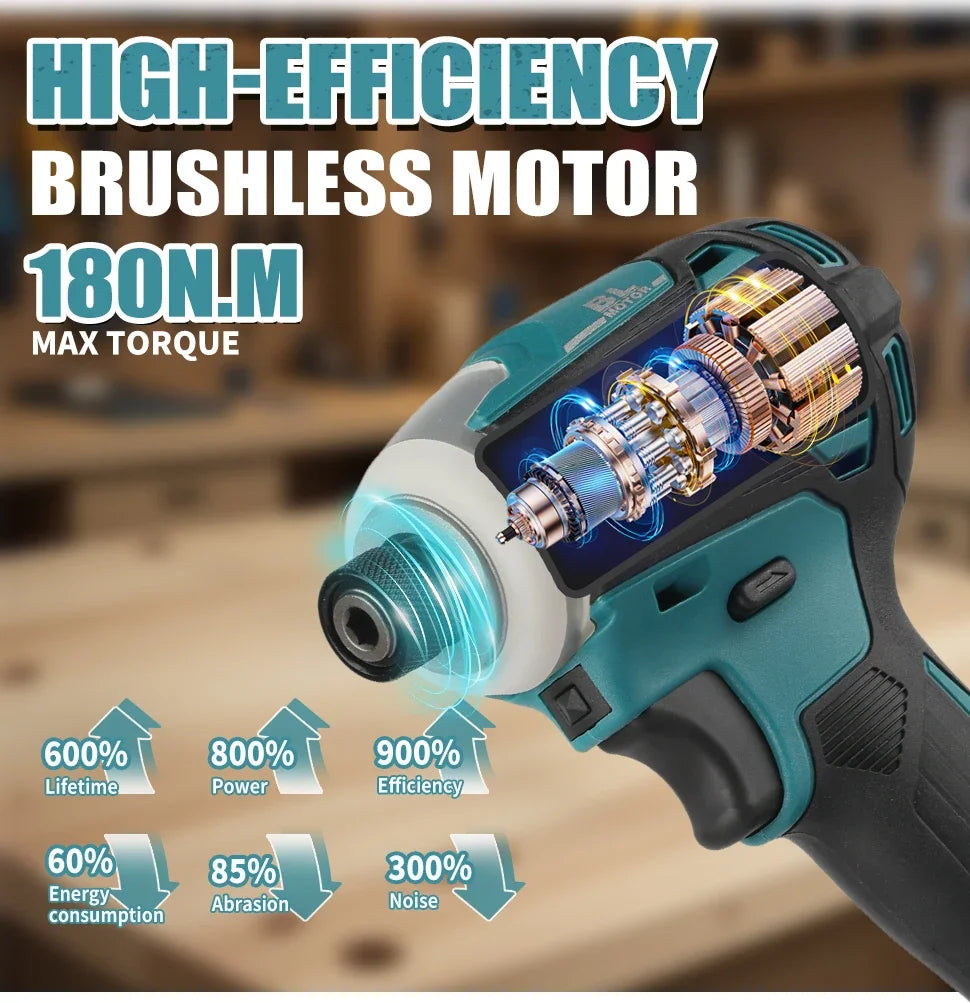 Makita DTD172 Professional Impact Driver 180N·m Max Torque Ideal For Heavy-duty Woodworking And Construction Projects tools