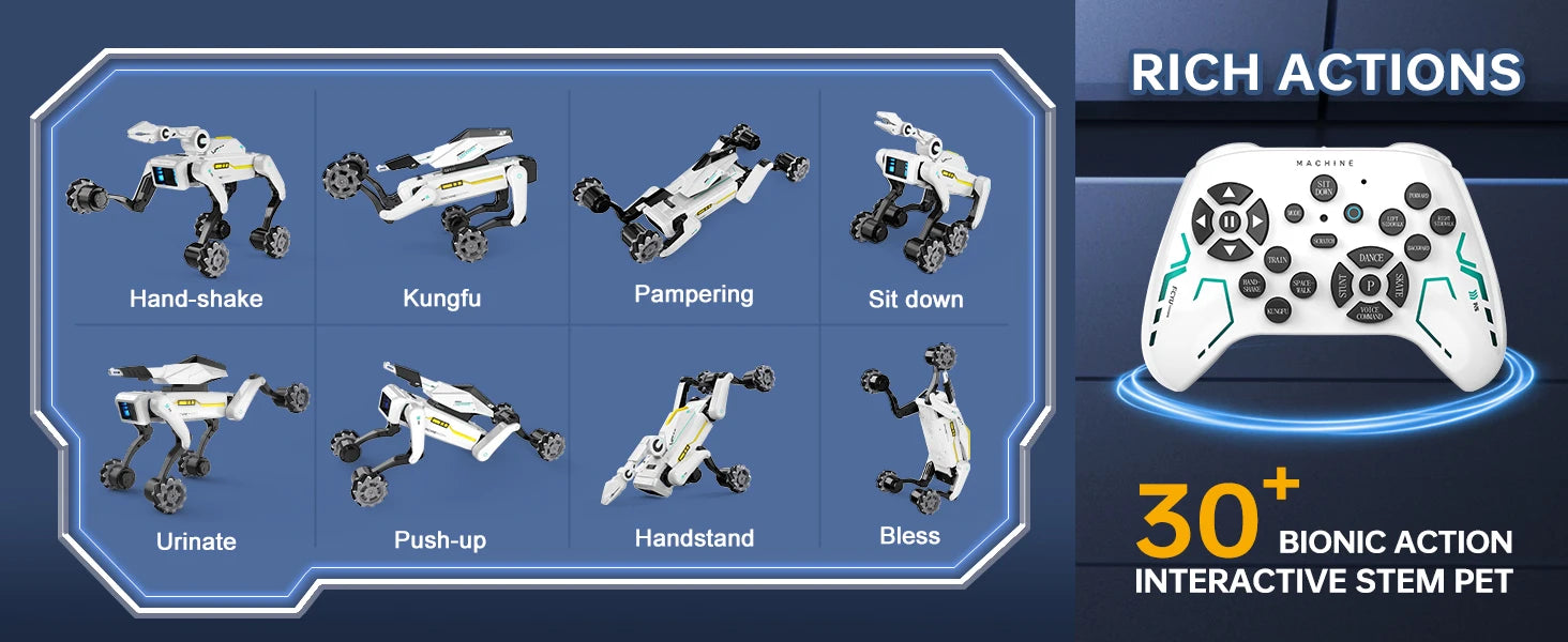 AI Simulation Robot Dog Intelligent Machine Dog Voice Command APP Control Programming Interactive Performs Acrobatics Robot Dog