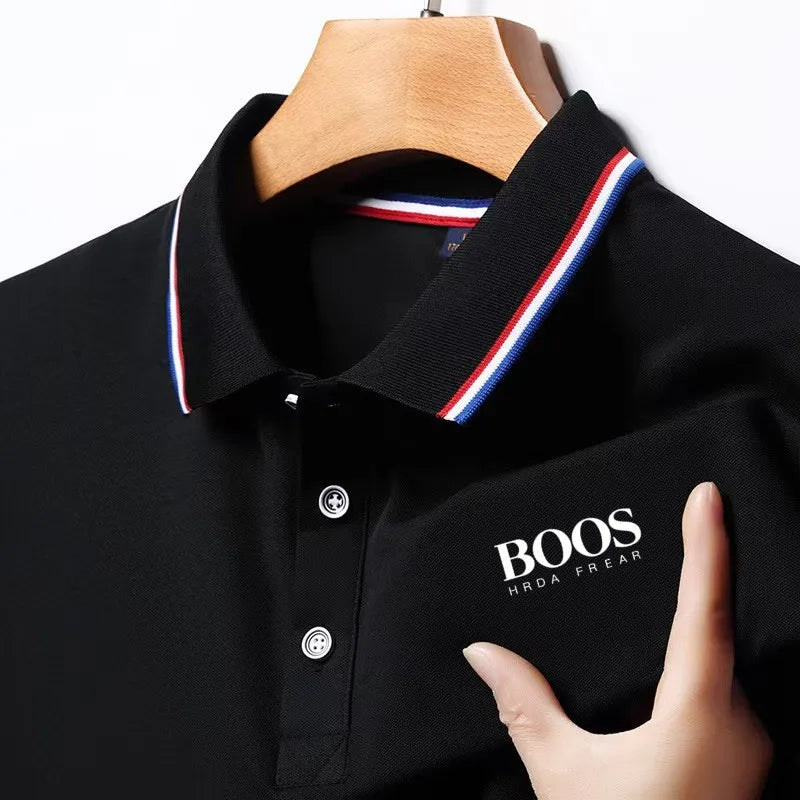 Summer Fashion New Men's Short Sleeved Designer Exquisite Three-dimensional Embroidery POLO Breathable Lapel Business T-shirt