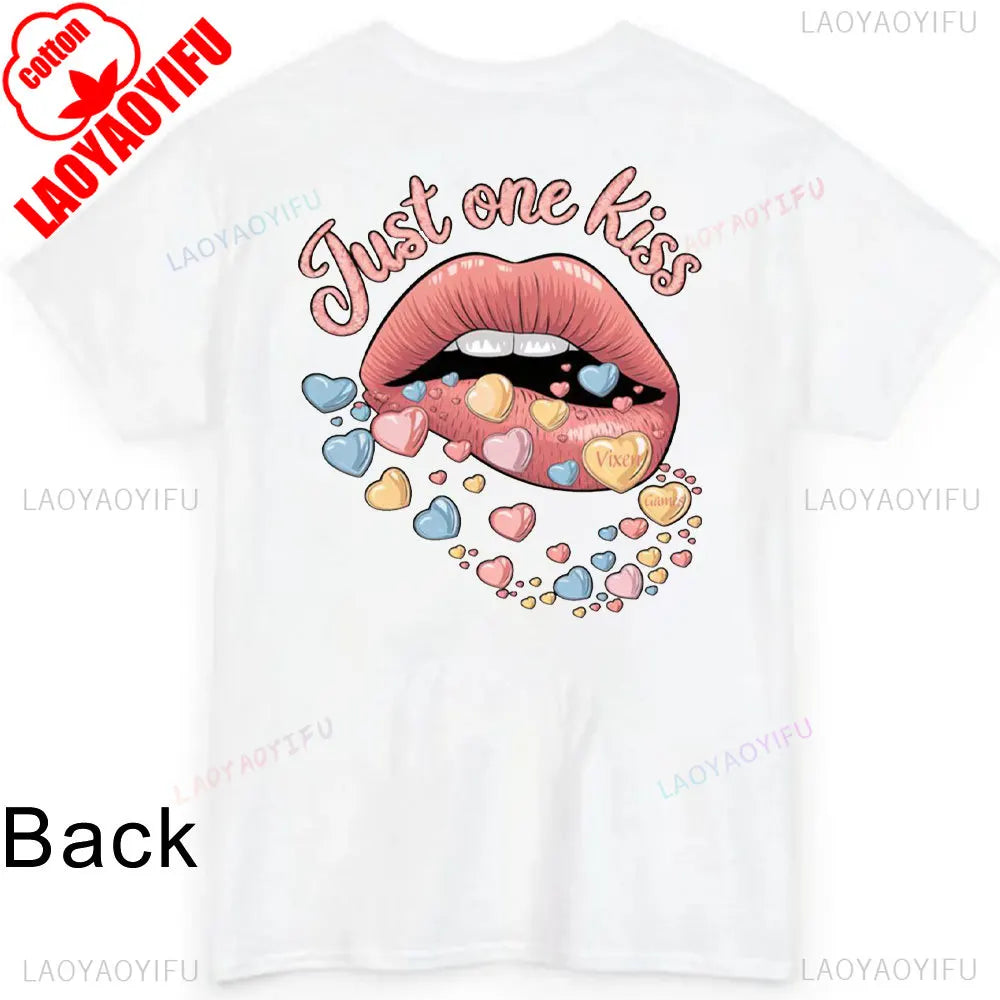 JUST KISS ME T Shirt  We Can Talk Later Mas Amor Por Favor Cruel Pancake Unisex Shirt Inspirational Mental Health Tees