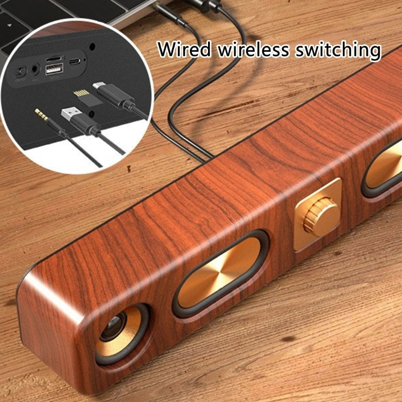 Bluetooth-compatible Speakers Wireless Sound Bar Speakers for Desktop Speakers Corded USB Connection for Monitors