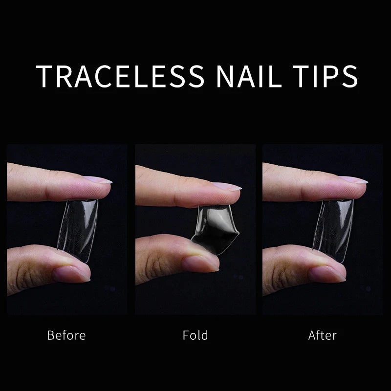 Nail Press on Tips  Short Artificial American Capsules Long Soft Gel Almond