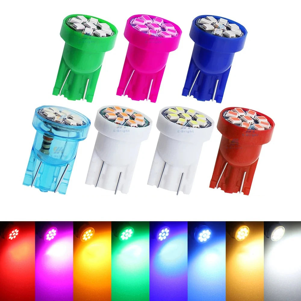 10PCS #555 AC DC 6V 6.3V Pinball Led Bulb 158 192 168 194 T10 Arcade Machine Game Car Light Flashlight White Blue Red Ice Blue