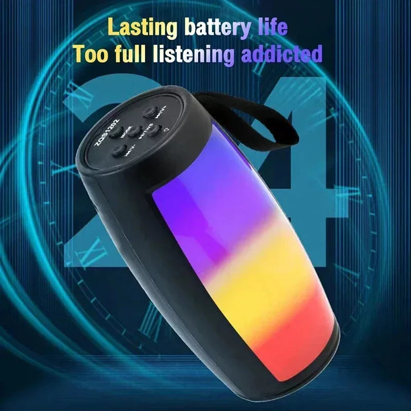 1202 Wireless Bluetooth Speakers Home Outdoor Portable Small Speaker Subwoofer Car Audio Bass MP3 Player Sound System LED Lights