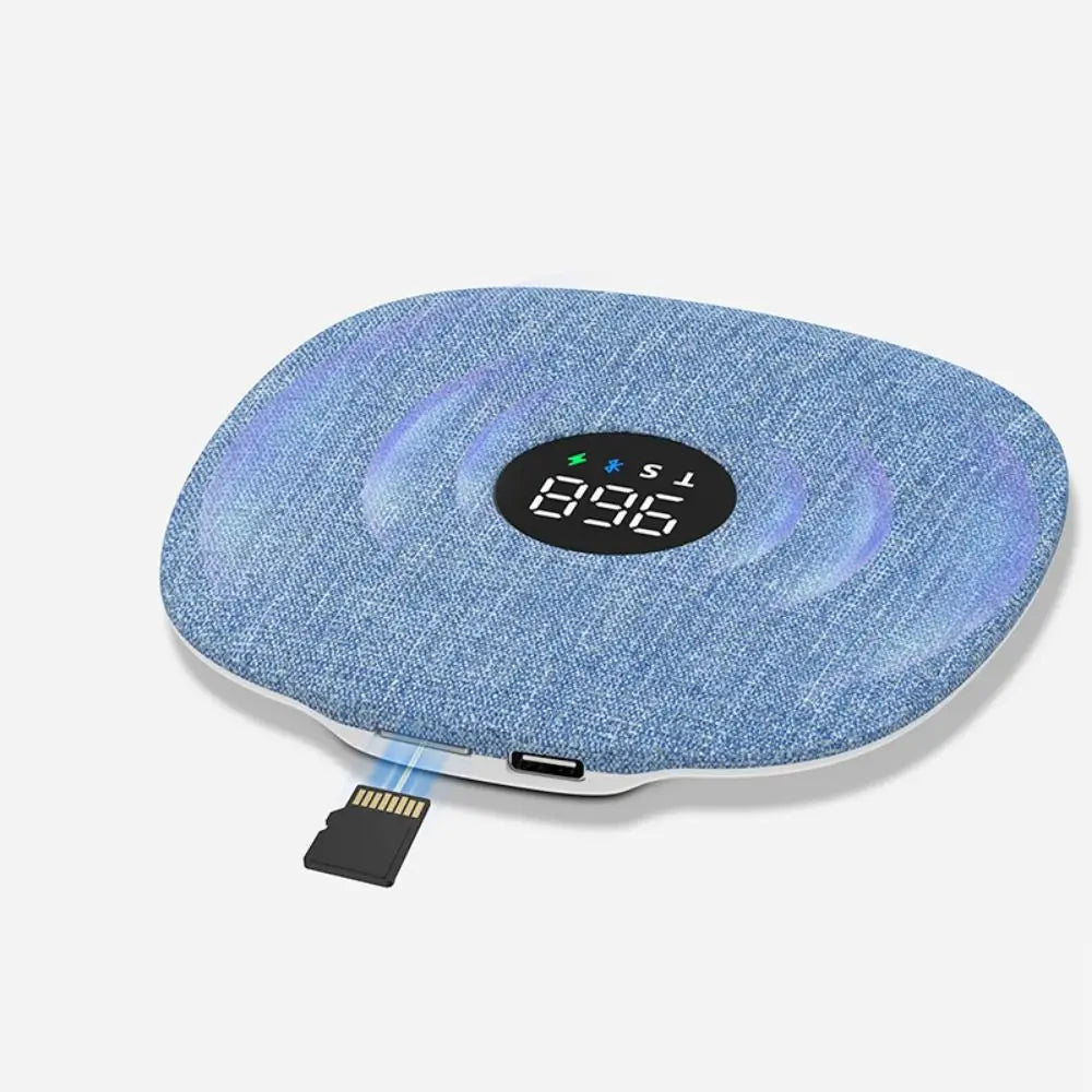 Bluetooth 5.4 Under Pillow Bluetooth Speaker Bone Conduction Sleep Aid Sound Machine LED Display Mini Bedroom Pillow Speaker