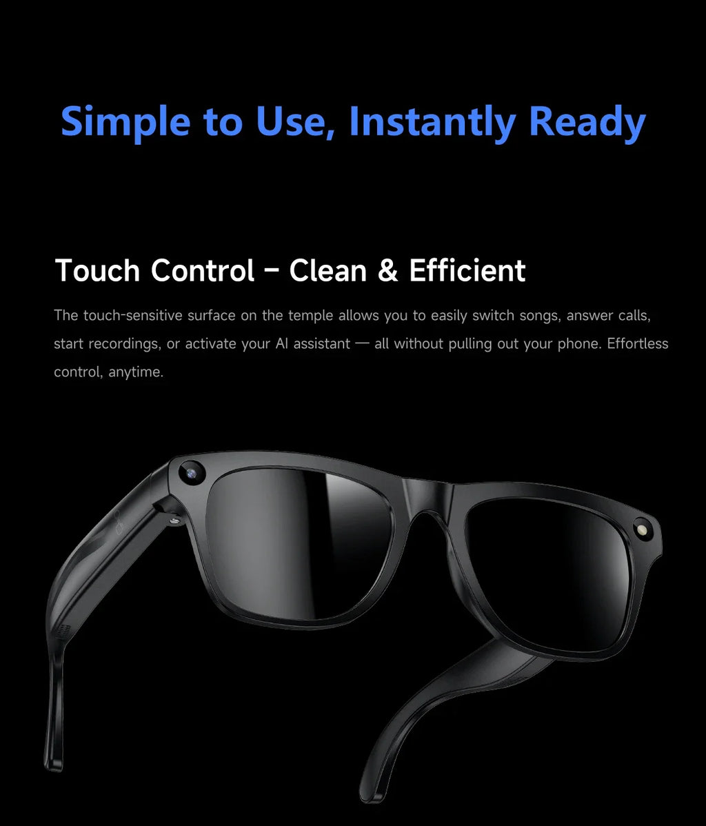 2026 New AI Smart Glasses Anti-Shake Photography AI Interaction Calling Listening to Music Translation Fashionable Smart Glasses