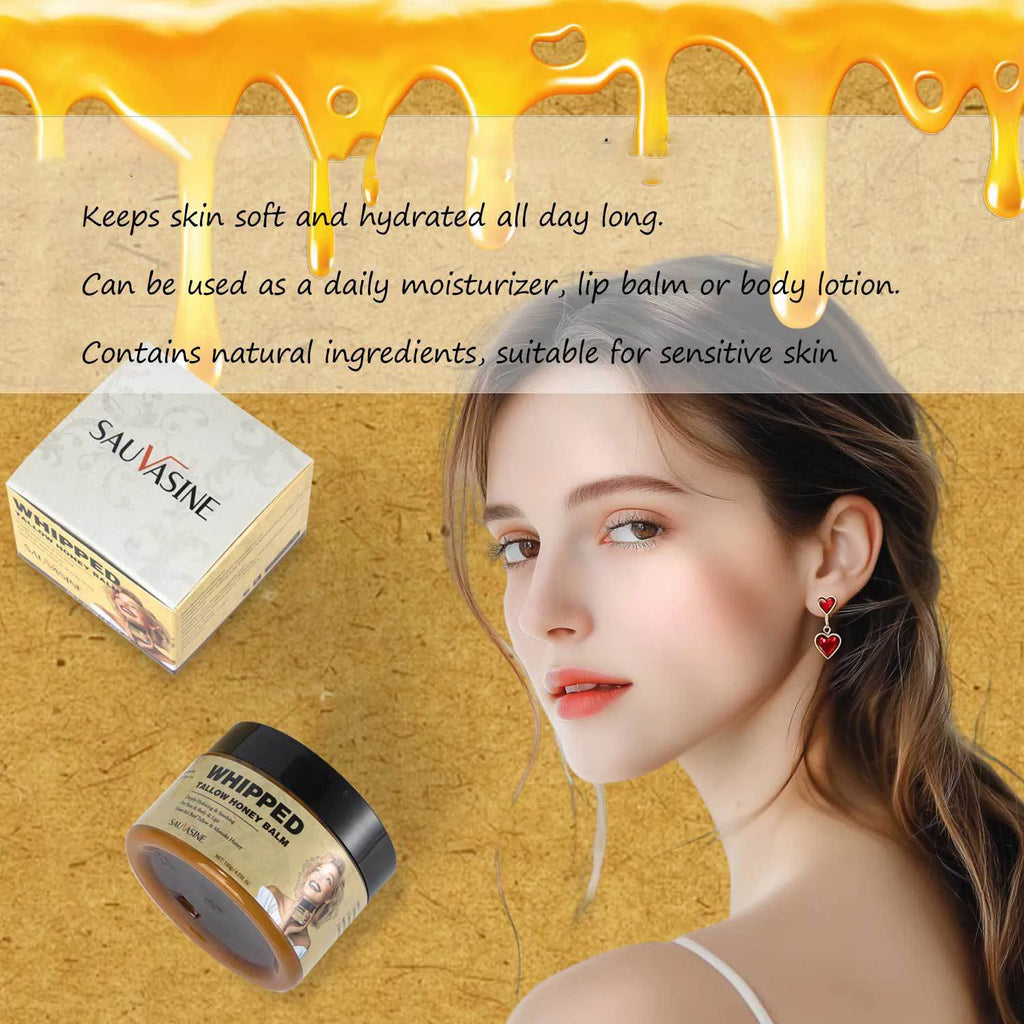 120g Whipped Beef Tallow Honey Balm Honey Olive Oil Face Cream Body Lotion  Moisturizing Grass Fed Grass Finished Cream