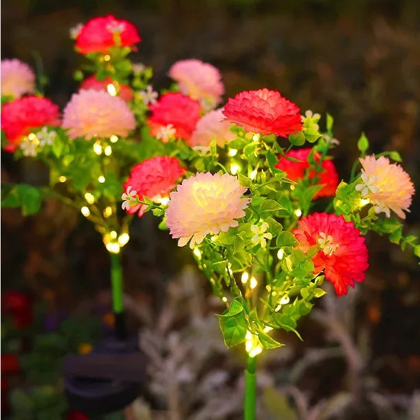 Solar Lights Outdoor Lighting Solar Garden Light Snow Lotus Flower Lawn Lamp for Yard Patio Flower Party Lamp Wedding Christmas
