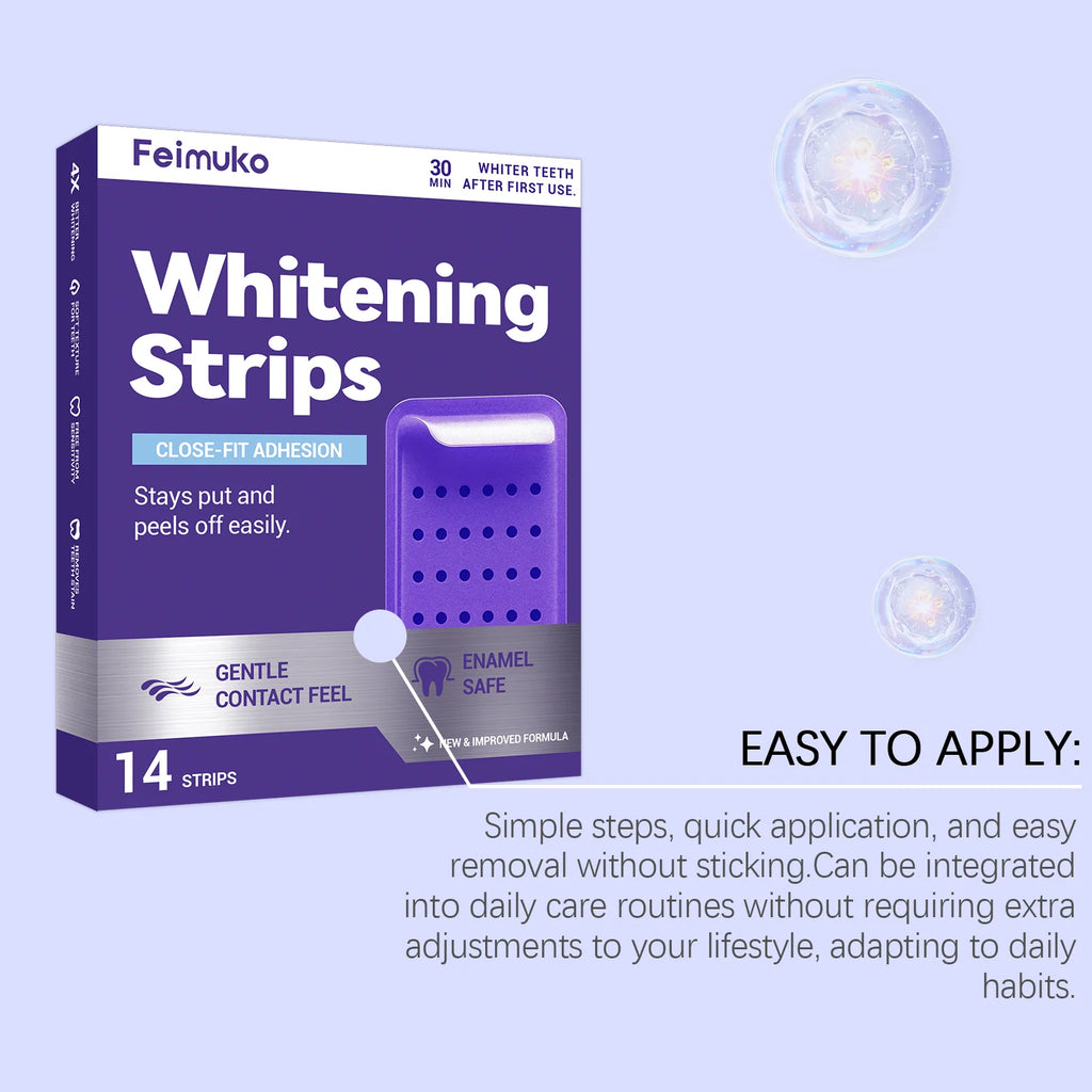 Purple Teeth Whitning Strips Oral Hygiene Mint FreshTooth Brightening Patches