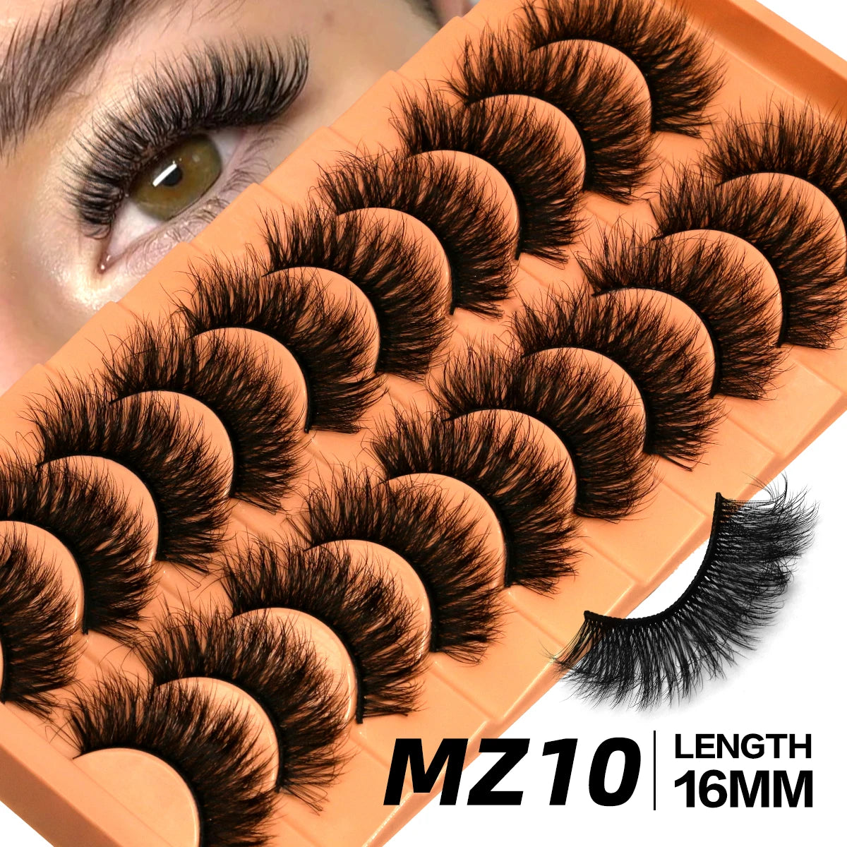 GROINNEYA Fluffy Eyelashes Cat Eye Style Long Lasting Dramatic 3D Faux Mink Eyelashes Volume Thick Long lashes Extension
