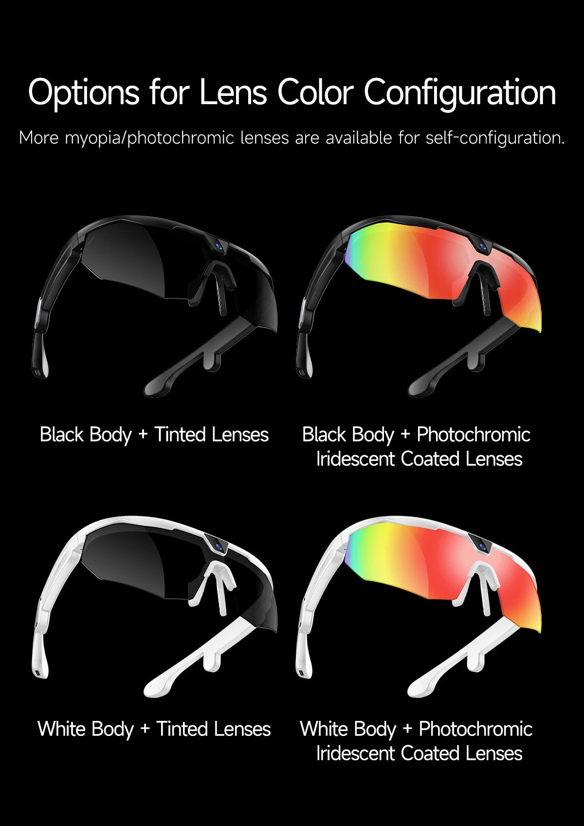 New AI smart glasses for outdoor cycling featuring an 800p camera and a compact, high-definition anti-shake action camera