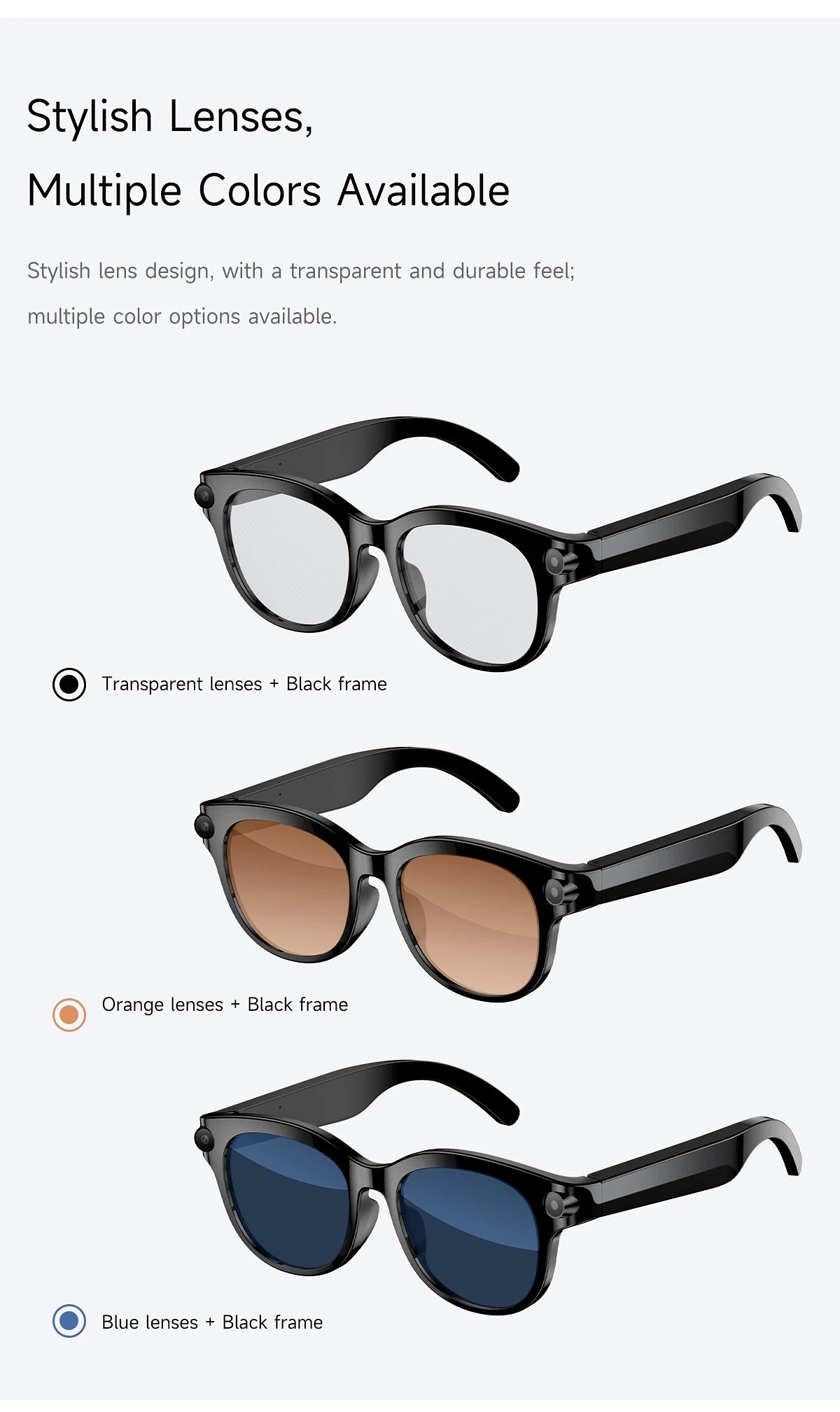2026 AI Smart Glasses AI Translation Sunglasses Bluetooth Calling Music Player Camera Control Vedio Recording Glasses Men Women