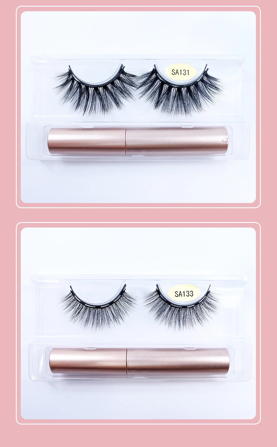 REDSIREN Natural Magnetic Lashes Makeup 1/5Pairs Reusable Magnetic  Eyelashes and Eyeliner Kit
