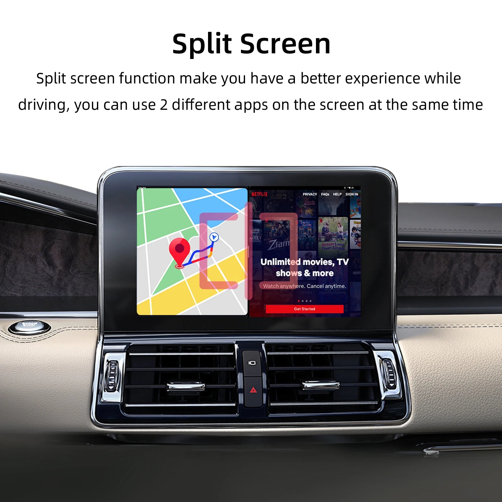 3-in-1 System Android 13 Car Video Ai Box for Wireless CarPlay Adapter/Android Auto, Ai Box Carplay with GPS, Bluetooth, Wifi
