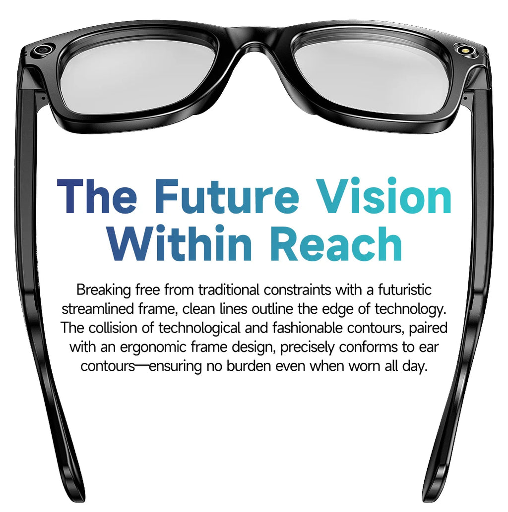 AI Smart Glasses 800W Anti Shake Camera Video Recording Languages Translation Sunglasses For Man Woman Bluetooth Call Music Play