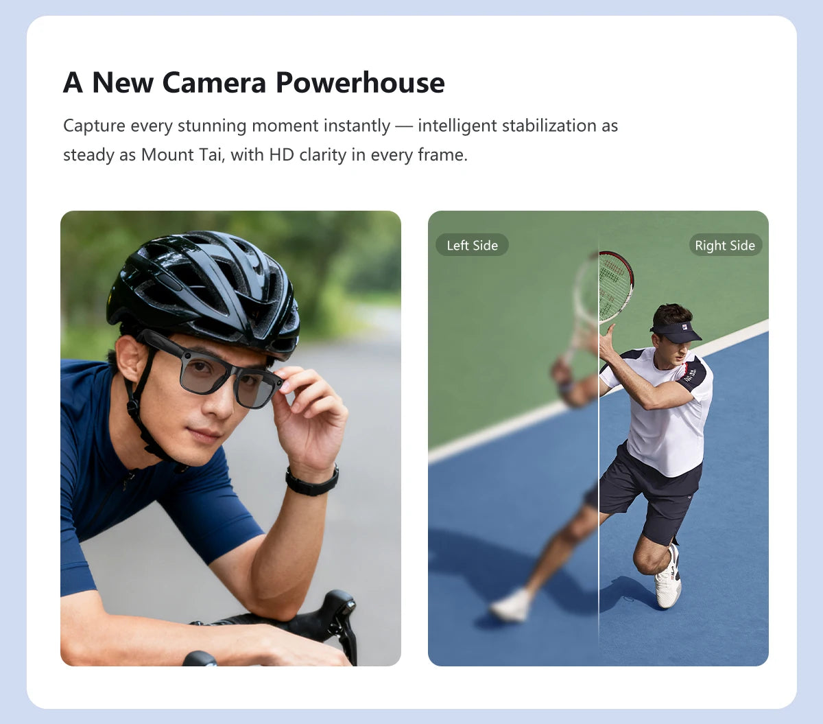 2026 New AI Smart Glasses Anti-Shake Photography AI Interaction Calling Listening to Music Translation Fashionable Smart Glasses