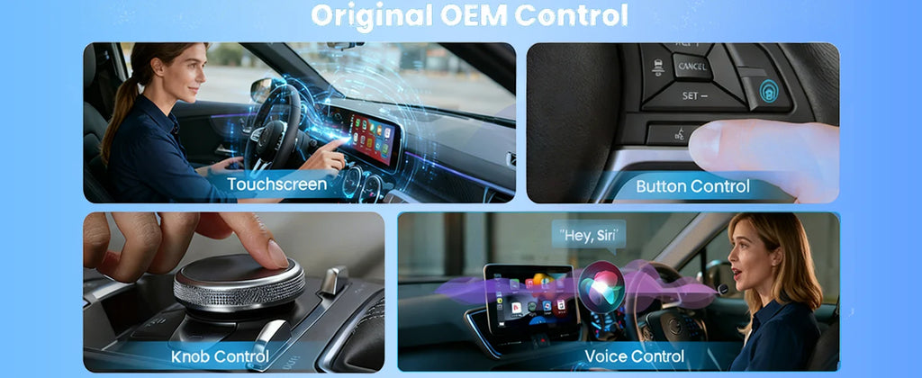 Smart 2in1 AI Box For Car With Wired CarPlay Car Intelligent Systems Wireless CarPlay Dongle Wireless Android Auto Adapter