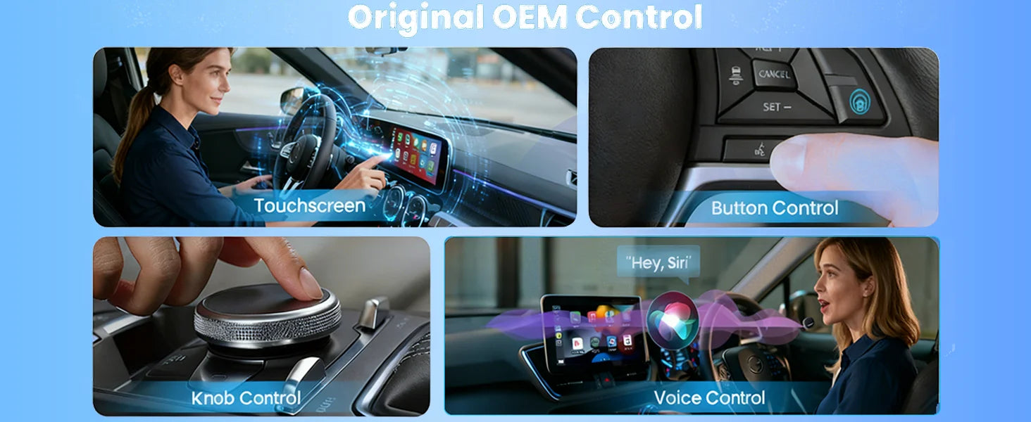 Smart 2in1 AI Box For Car With Wired CarPlay Car Intelligent Systems Wireless CarPlay Dongle Wireless Android Auto Adapter