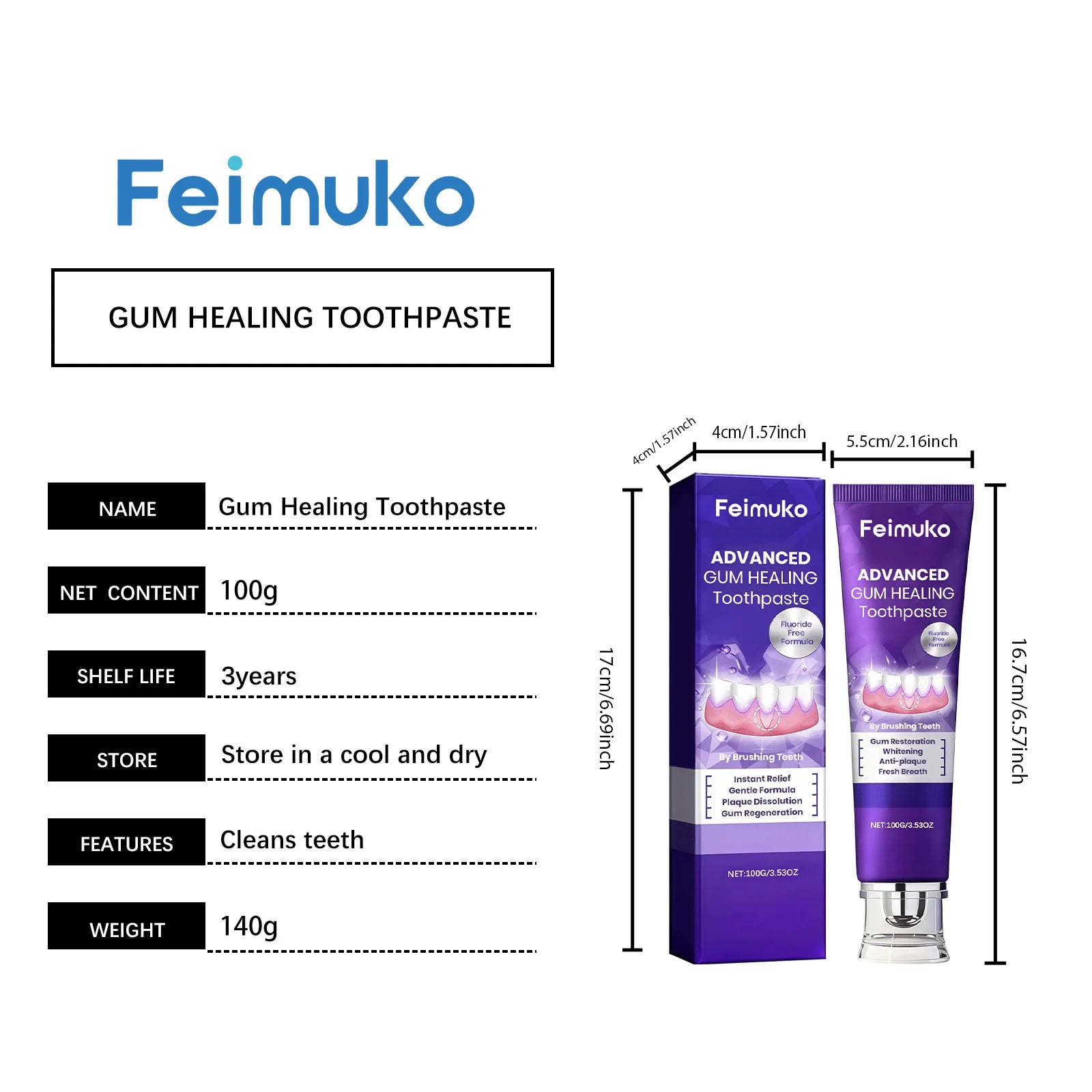 Anti Cavity Toothpaste Enamel Restoration Repair Cavities Remove Plaque Brightening Relives Periodontitis Gum Repair Toothpaste