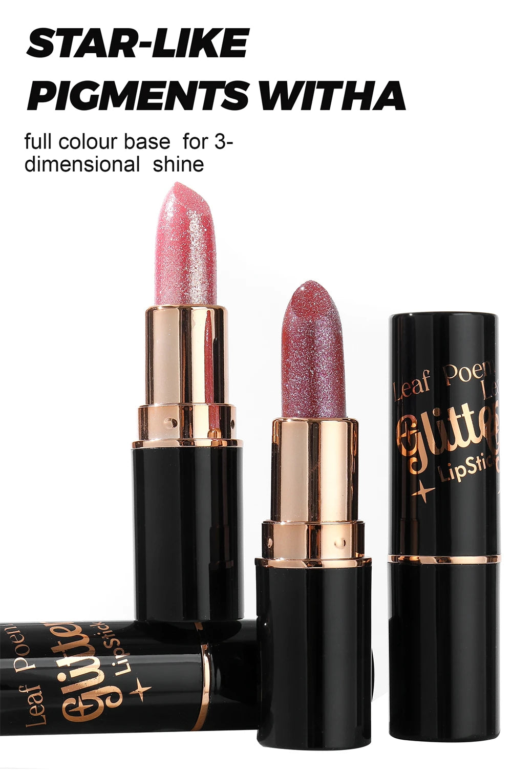 Glitter Metallic Lipstick Waterproof Long Lasting Diamond Pearlescent Lipstick Sexy Lipgloss Moisturizing Lips Makeup