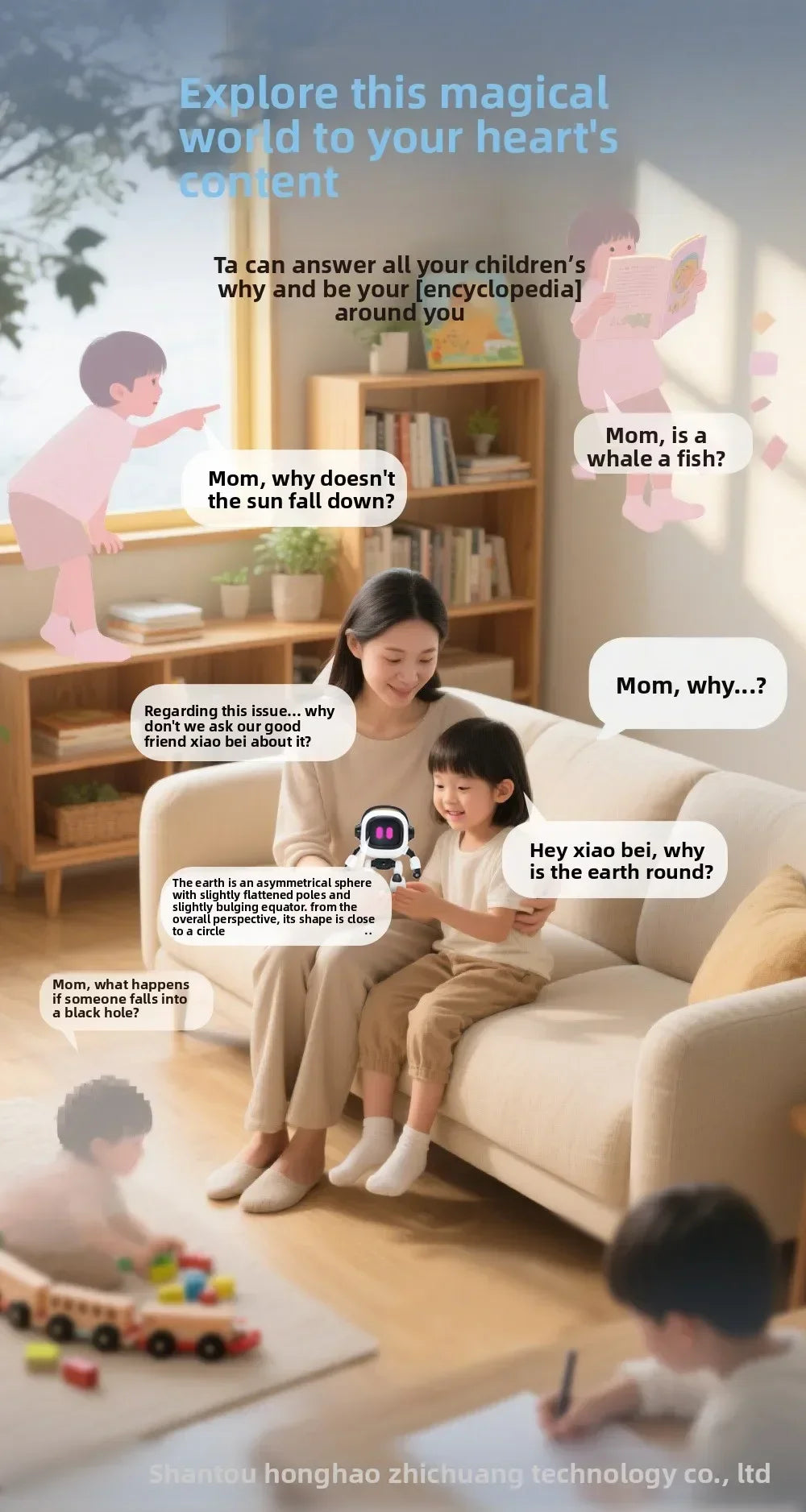 New AI Interactive Desk Robot with Voice Recognition Feature Talking Companion, Learning Games, Educational Toy for Kids
