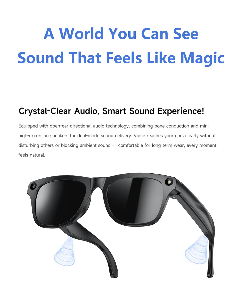 AI Smart Glasses Camera AI Photo Recognition Recording Bluetooth Call Smart Translation Voice Assistan Sunglasses For Men Women