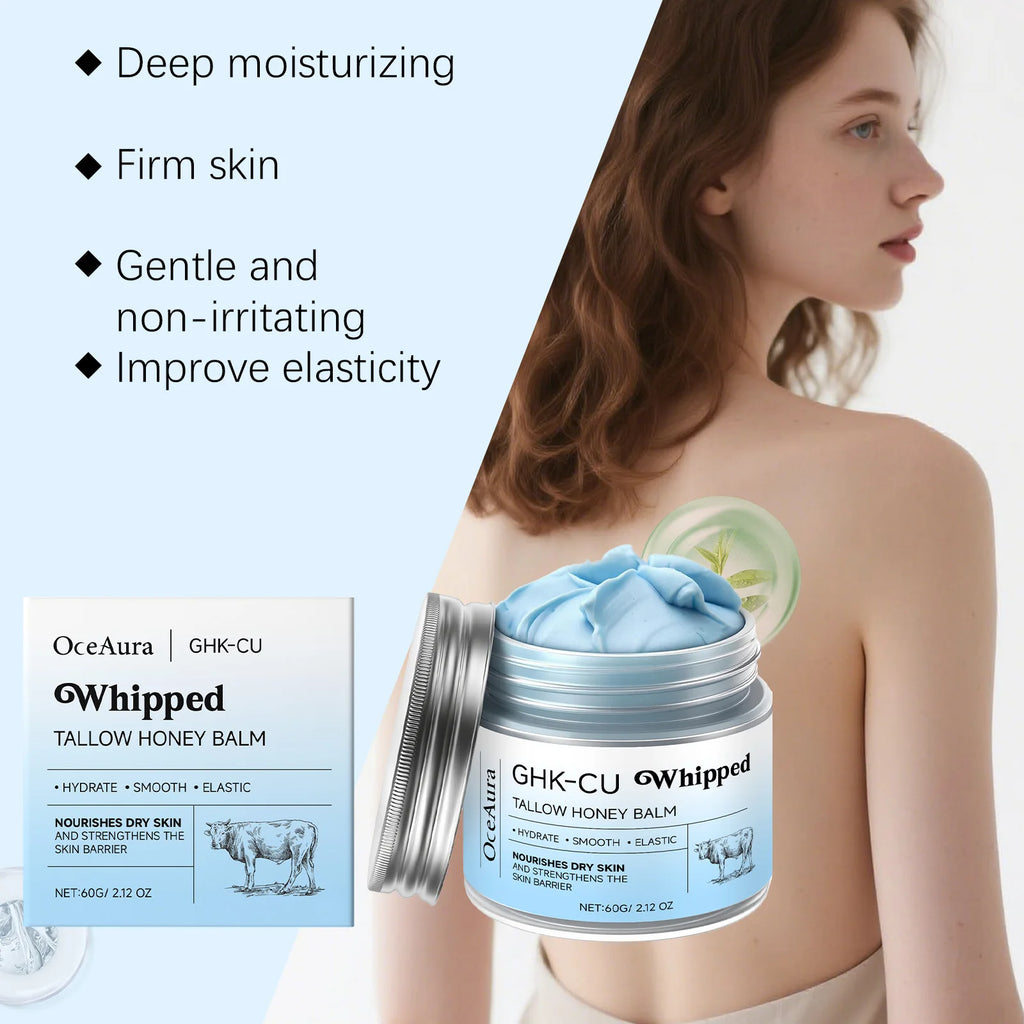 60g Beef Tallow Honey Balm Repair Moisturizer For Mature Dry Sensitive Skin Brightening Even Skin Whipped Tallow Honey Cream