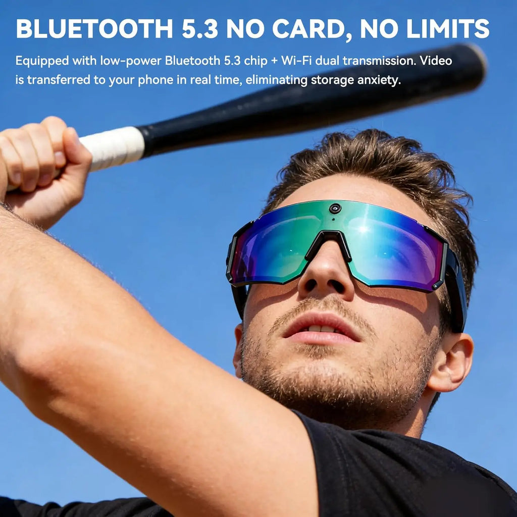 2026 New AI smart shooting&recording glasses with 800W camera, HD anti-shake bicycle riding shooting artifact, windproof goggles
