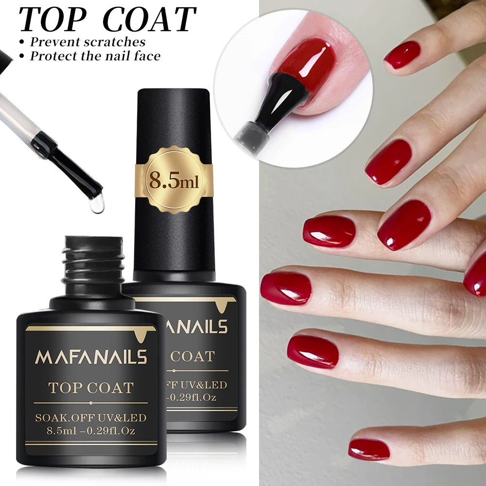 1bottle Matte Gel Top Coat - 8.5ML No Wipe Matte Top Coat UV Soak Off Nail Lamp Polish Finish Long Lasting Matte Nail Gel Polish