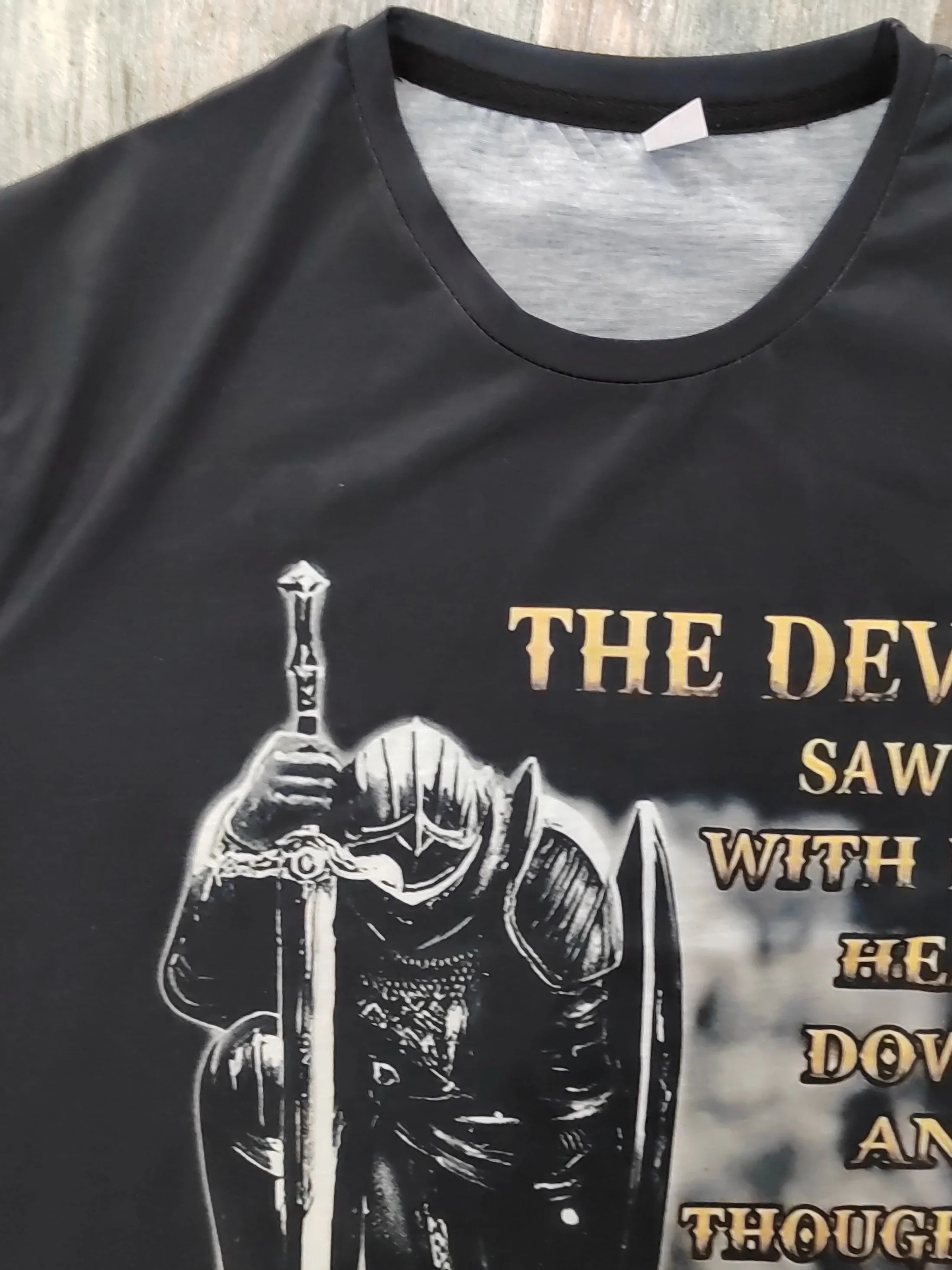 Men'S T shirt Tee Graphic Tee Letter Templar Cross Crew Neck Black 3D Print Plus Size Street Casual Short Sleeve Print Clothing