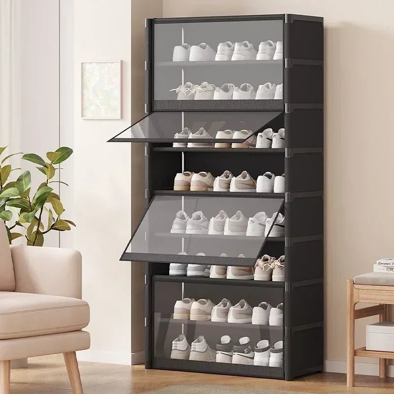 Transparent Multilayer Dustproof Shoe Cabinet Small Space Storage Rack Spacious Organizer Shelf Home Shoe Tidy Storage Solution