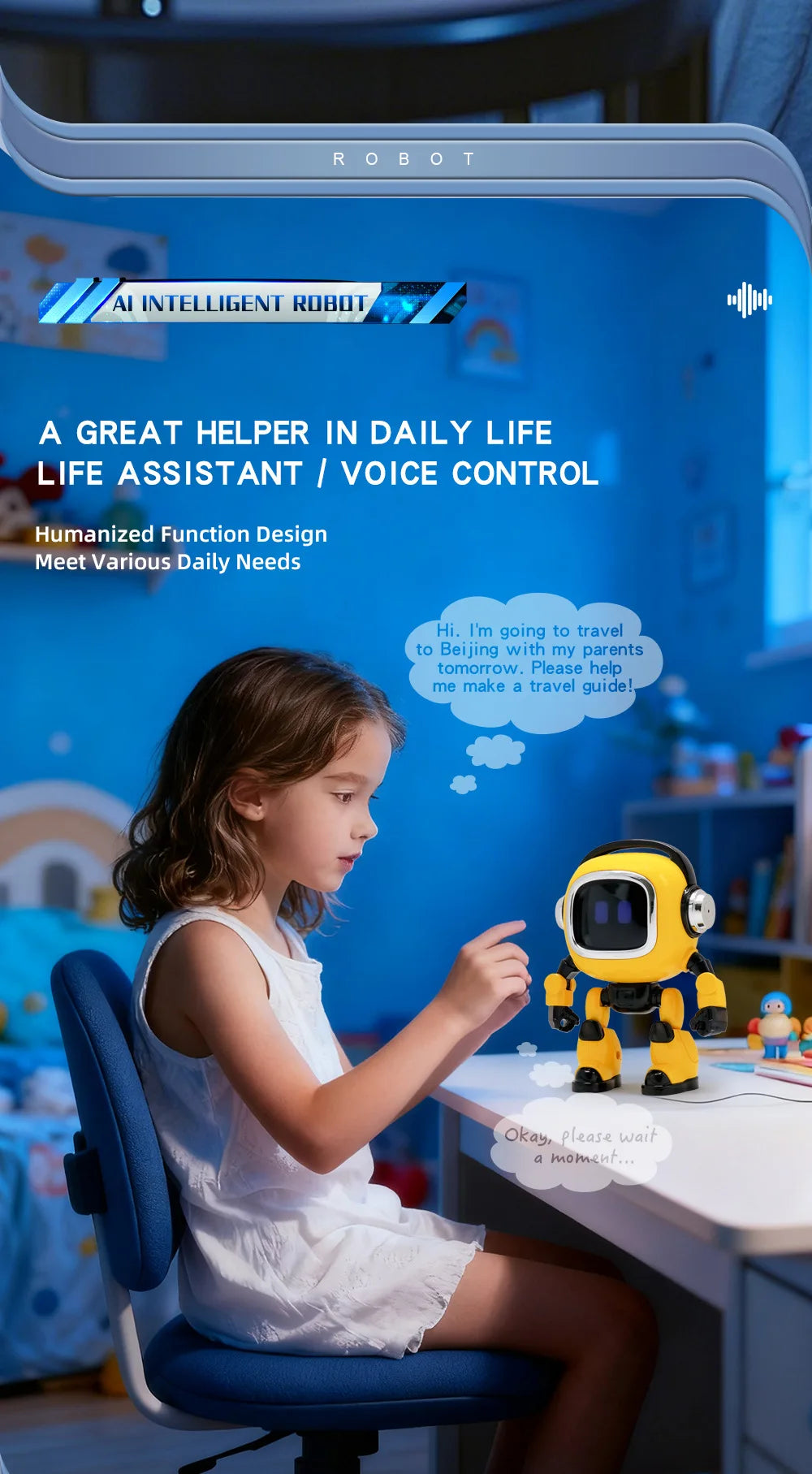 Deepseek Ai Voice Rc Robot Ai Controlled Interactive Voice Activated Educational Toy With Storytelling Q And A For Boys Gifts