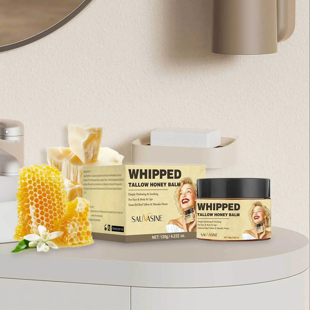 120g Whipped Beef Tallow Honey Balm Honey Olive Oil Face Cream Body Lotion  Moisturizing Grass Fed Grass Finished Cream