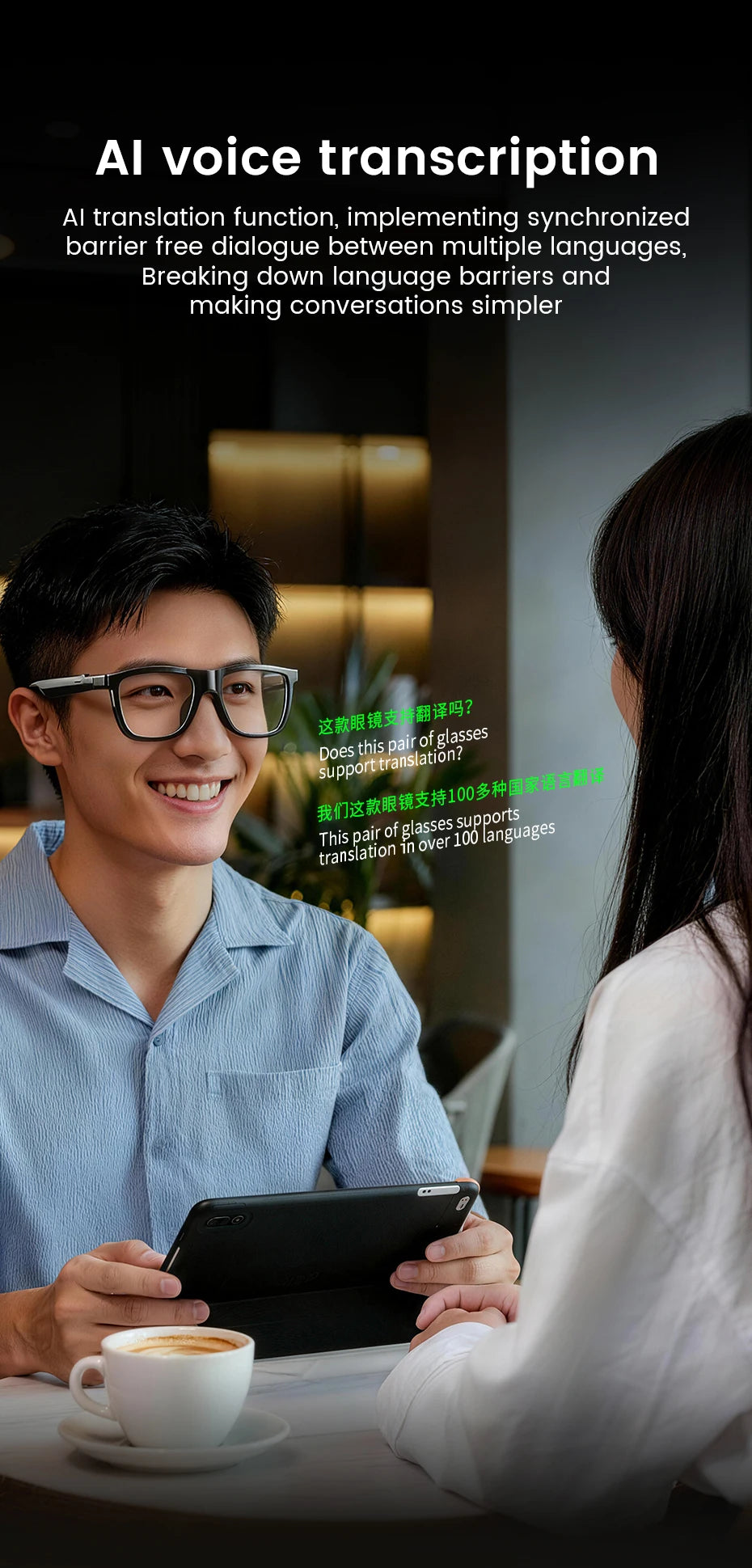 2026 AI Smart Glasses Touch Color-change  Electrochromic Lens AI Translation ChatGPT BT Call Dual-mic Music Audio Sunglasses Men