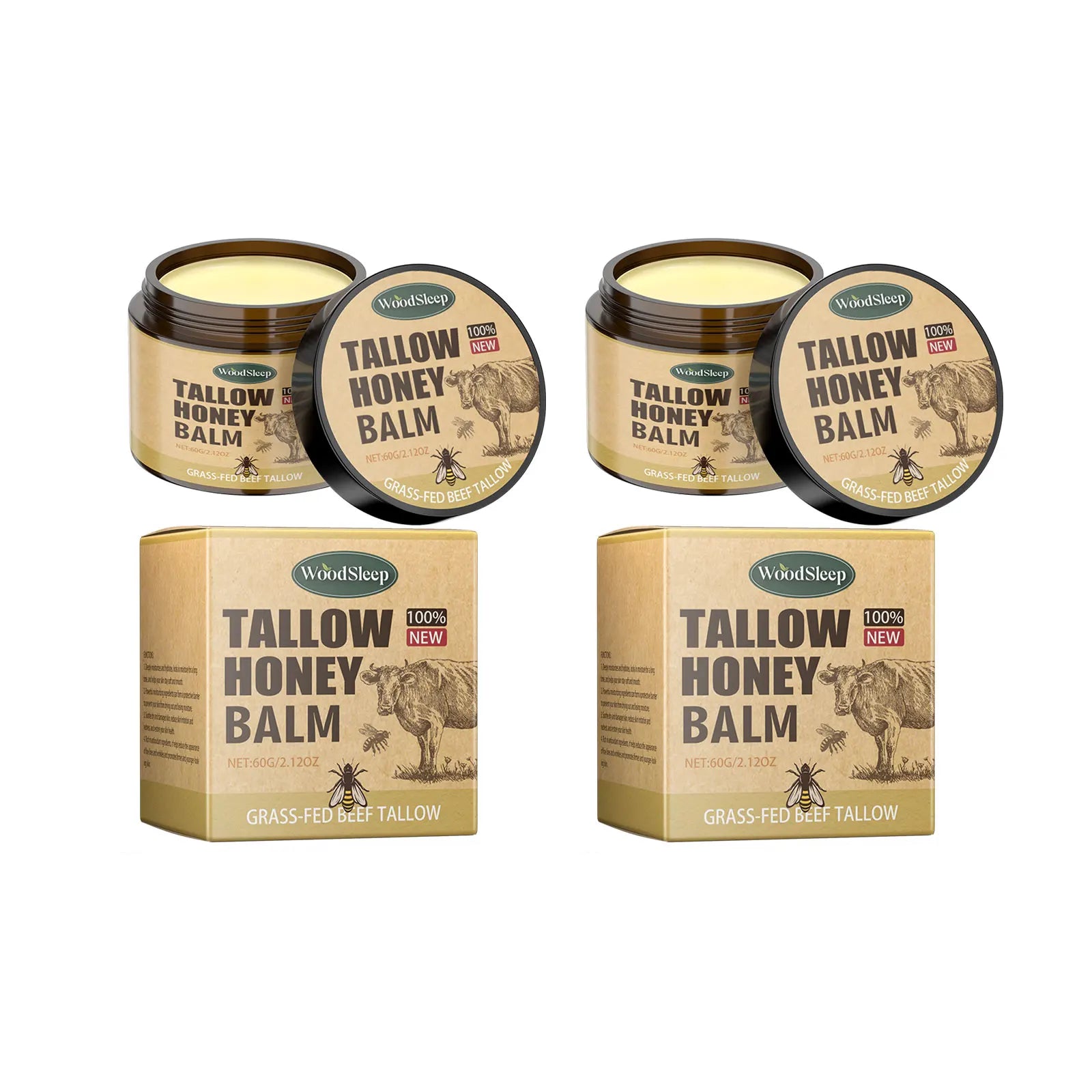 Beef Tallow Honey Moisturizer Cream Nourish Hydrating Brighten Face Body Lotion Gentle Skin Rejuvenation Balm Korean Cosmetics