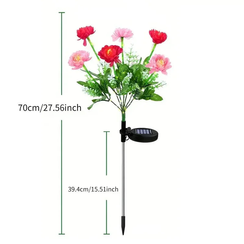 Solar Lights Outdoor Lighting Solar Garden Light Snow Lotus Flower Lawn Lamp for Yard Patio Flower Party Lamp Wedding Christmas