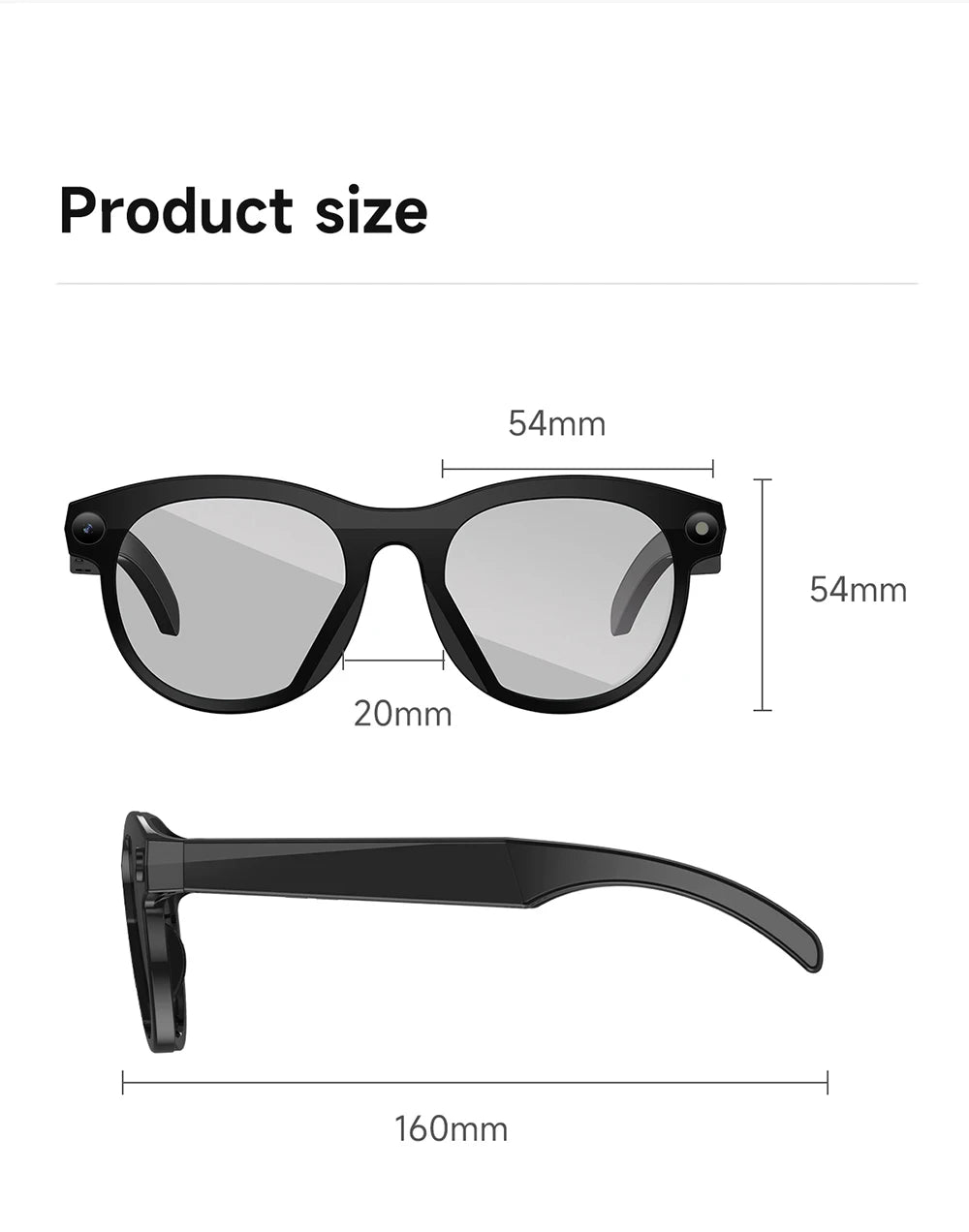 2026 New AI Smart Glasses for Men Women HD Camera 1080P Video AI Voice Assistant Translation Music Playback Bluetooth Calling